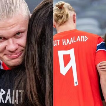 Brasileiros invadem perfil da namorada de Haaland após eliminação do Brasil: “Lindinhos”