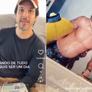 Romulo Estrela abre álbum de fotos da infância e relembra sonho de ser surfista