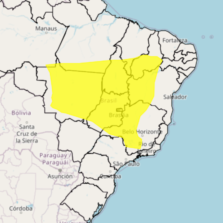 Inmet emite alerta de baixa umidade para a Bahia e mais 10 estados; veja previsão