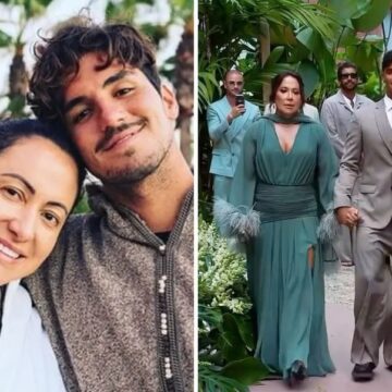 Mãe de Gabriel Medina faz declaração emocionante após casamento do surfista com Isabella Arantes