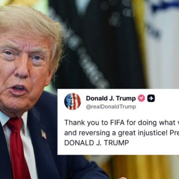 Trump agradece à Fifa por anular suspensão de jogador dos EUA: “Obrigado por fazer o que era certo”