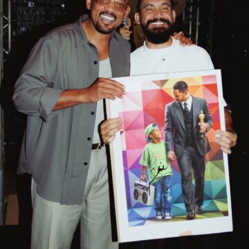 Will Smith participa de evento no Brasil e ganha arte de Eduardo Kobra