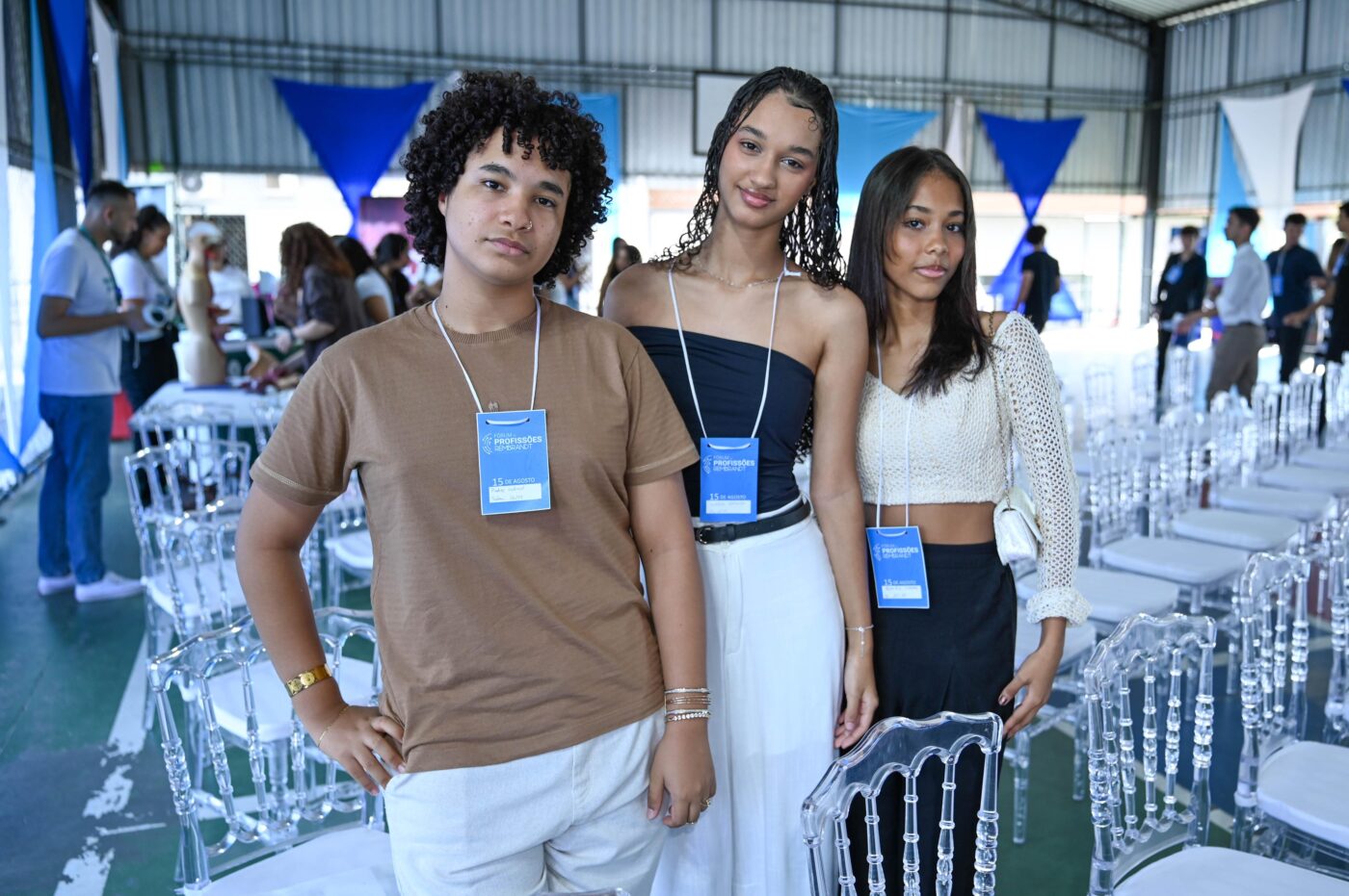 Pedro Gabriel, Maria Rafaela e Beatriz Chagas