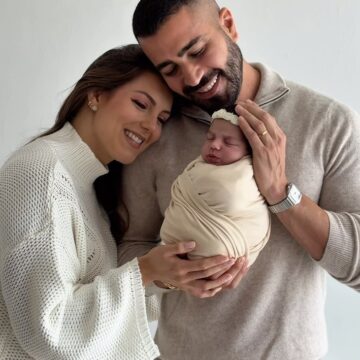 Rafa Marques e Pati Guerra mostram registros inéditos da filha Malu e encantam seguidores
