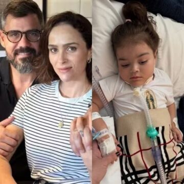 Filha de Juliano Cazarré é internada no CTI e mãe faz pedido de oração