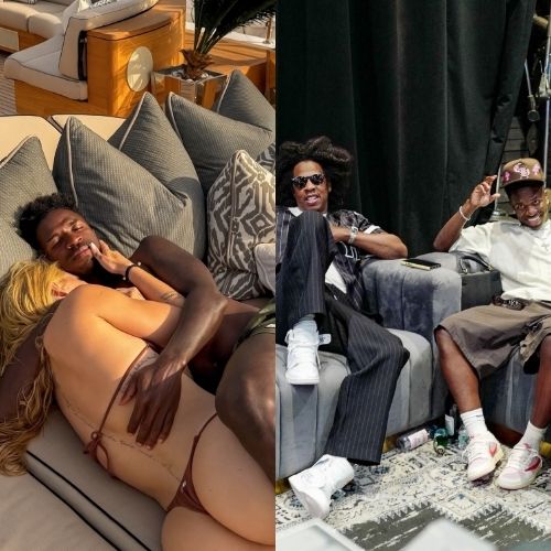 Vini Jr. abre álbum de férias com Virginia Fonseca e foto ao lado de Jay-Z chama atenção