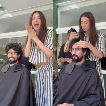 Renato Góes raspa o cabelo para nova fase de Heitor em ‘Quem Ama Cuida’; veja reação de Thaila Ayala