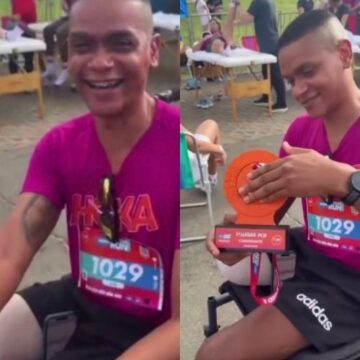 Atleta que perdeu a perna após atropelamento vence corrida em Salvador e emociona com volta ao pódio