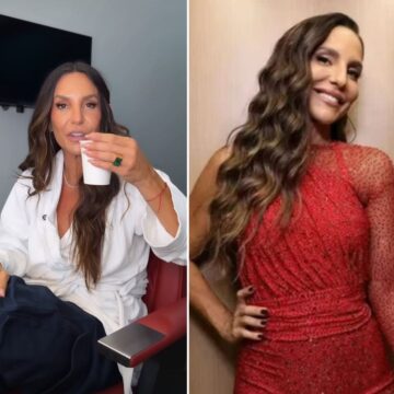 Ivete Sangalo grava programa ‘Em Família com Eliana’, da TV Globo