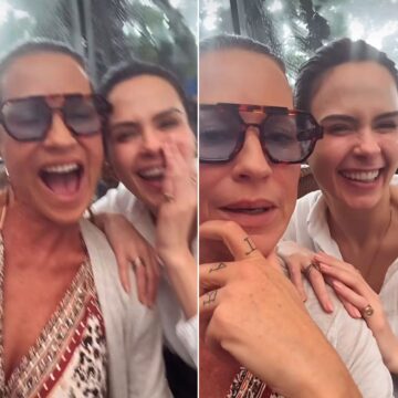 Luana Piovani e Ana Paula Renault se encontram e brincam: ‘Mundo, cuidado! Agora a gente se juntou’