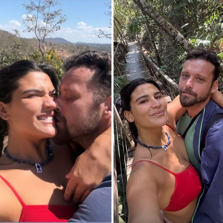 Filha de Flávia Alessandra, Giulia Costa surge em clima de romance com o namorado durante viagem: ‘Florescendo’