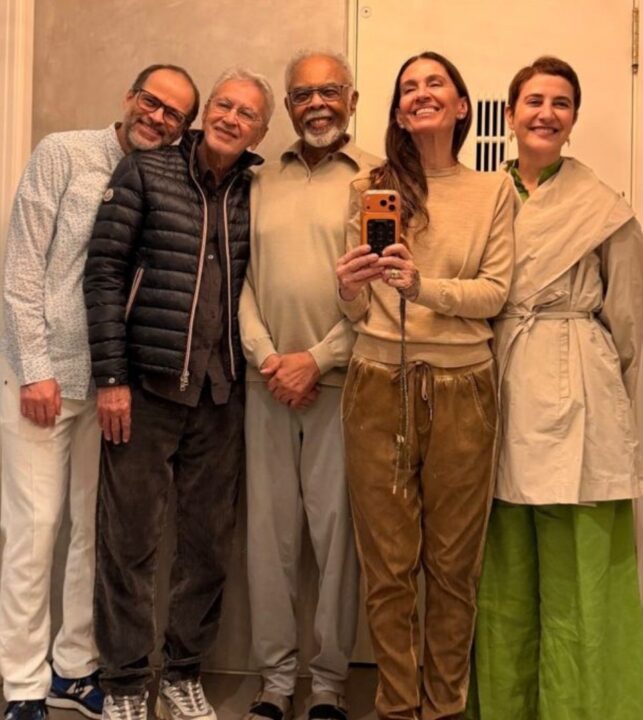 Caetano Veloso visita Gilberto Gil no Rio e celebra aniversário do afilhado José Gil