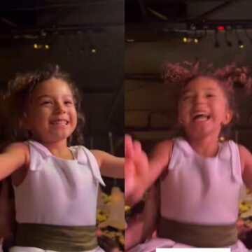 Pequena ‘timbaleira’! Liz, filha de Lore Improta e Leo Santana, se diverte ao som da Timbalada