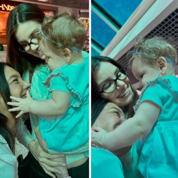 Dira Paes encanta ao mostrar encontro com filha de Klebber Toledo e Camila Queiroz; veja fotos