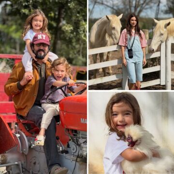 Renato Góes e Thaila Ayala abrem álbum em fazenda ao lado dos filhos; veja fotos