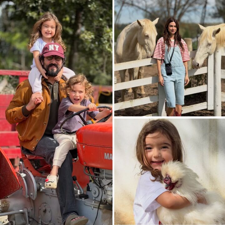 Renato Góes e Thaila Ayala abrem álbum em fazenda ao lado dos filhos; veja fotos