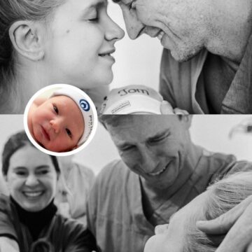Filha de Xuxa abre álbum do nascimento do terceiro filho e agradece ao marido: ‘Minha força’