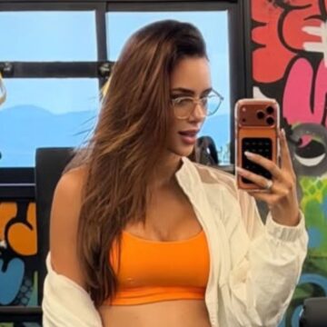 Grávida, Bruna Biancardi mostra barriguinha antes de treino