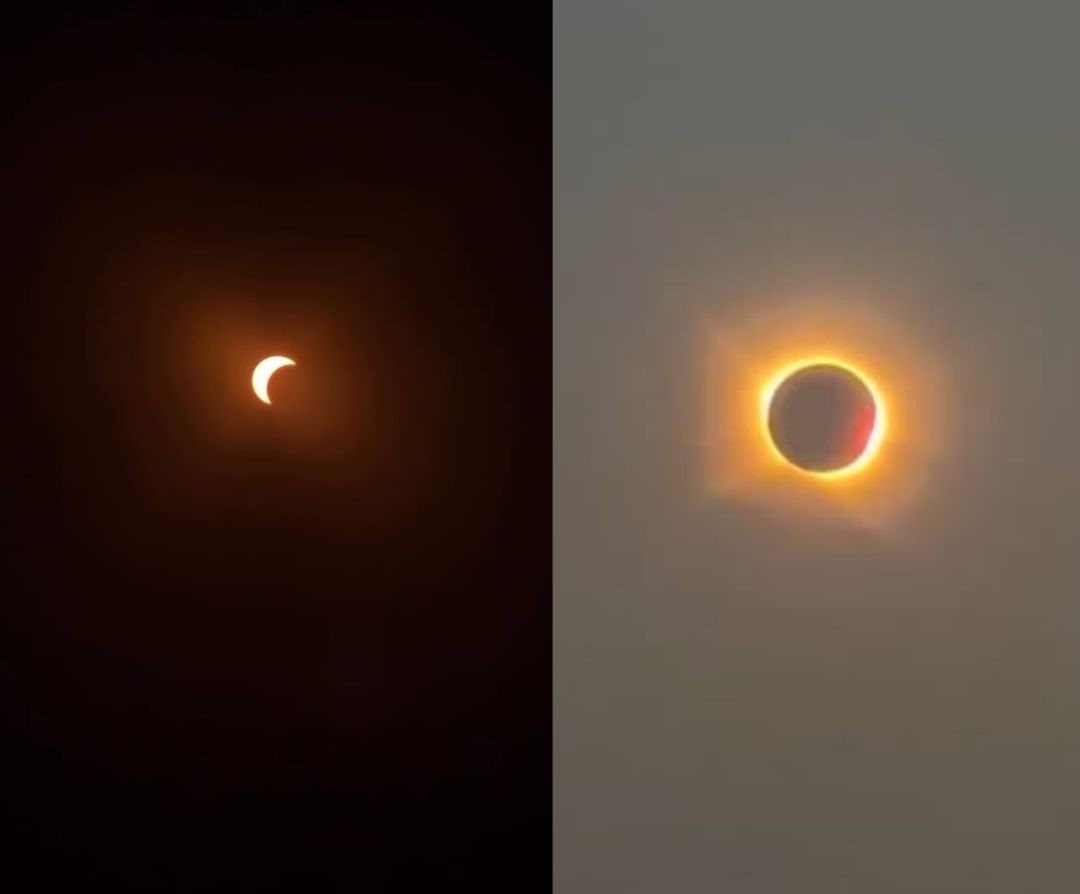 Eclipse solar total gera onda de vídeos nas redes; veja os registros