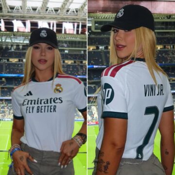 Virginia Fonseca assiste a jogo de Vini Jr. pelo Real Madrid após críticas internacionais