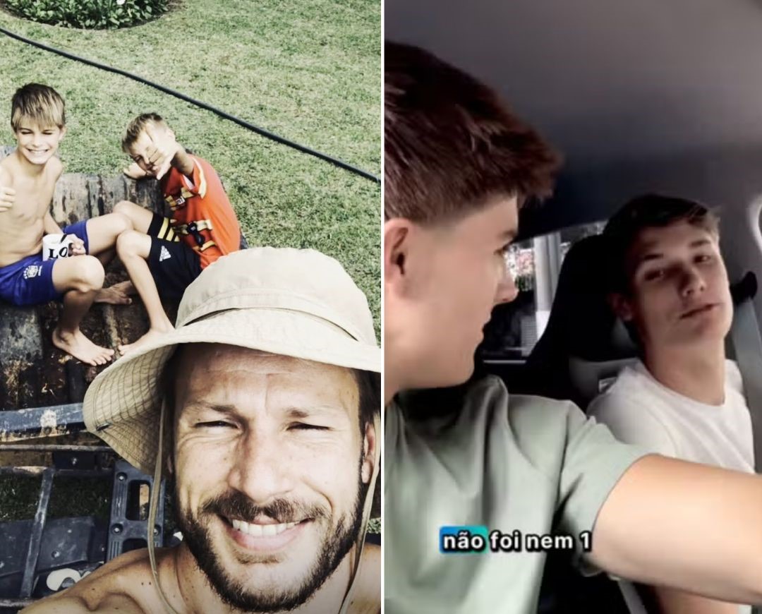 Filhos de Rodrigo Hilbert revelam manias herdadas do pai e brincam entre si: ‘Sempre exagerado’