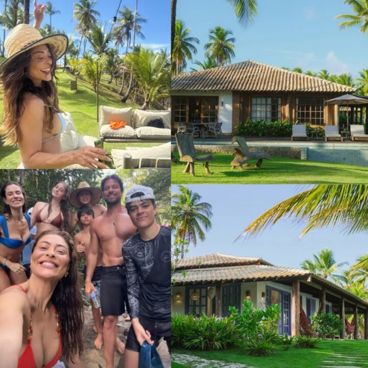 Conheça a casa onde Juliana Paes se hospedou com a família no sul da Bahia