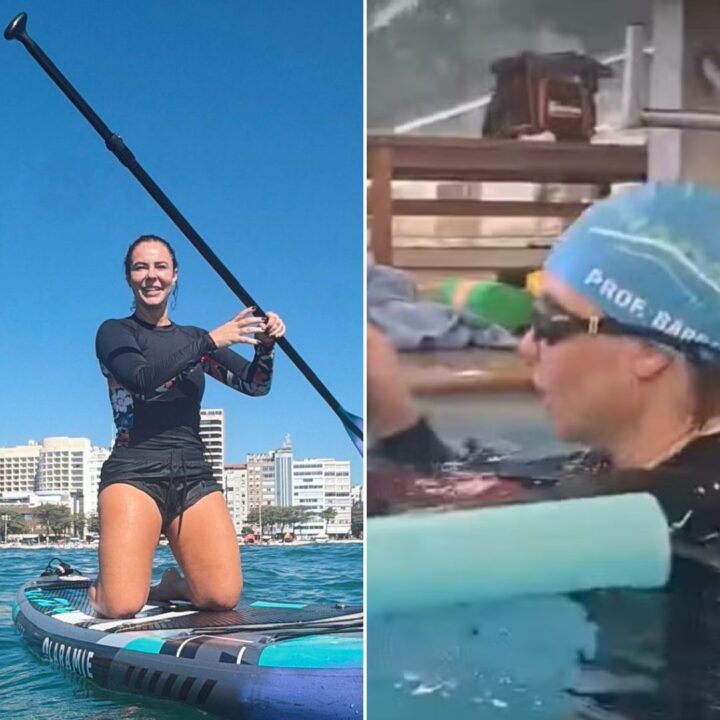 Paolla Oliveira revela perrengues em treino de natação: ‘E eu achando que meu maior obstáculo seria decorar texto’