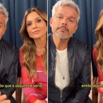 Flávia Alessandra e Otaviano Costa denunciam golpe com inteligência artificial: ‘Não cliquem’