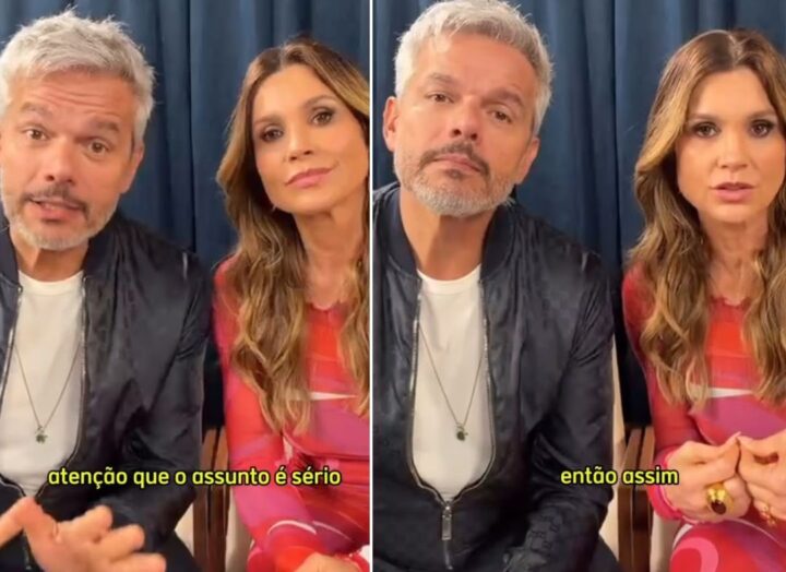 Flávia Alessandra e Otaviano Costa denunciam golpe com inteligência artificial: ‘Não cliquem’