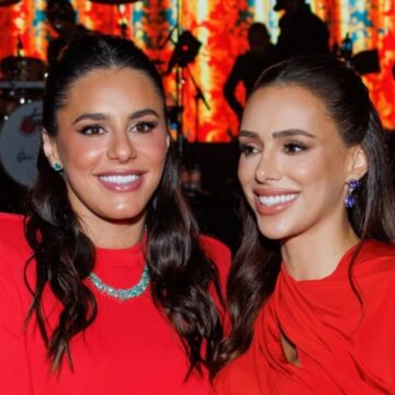 Grávidas, Bruna Biancardi revela coincidência com look da irmã em leilão de Neymar: ‘Não foi combinado’