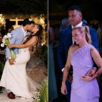 Carla Perez compartilha novos registros do casamento do filho Victor Alexandre com Jarline Batista: ‘Realização de um sonho construído com amor’