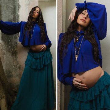 Grávida, Sabrina Sato exibe barriga em ensaio e recebe declaração de Nicolas Prattes: ‘Meu mundo’; veja fotos
