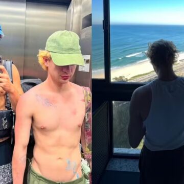 Após término com Marina Sena, Juliano Floss curte praia ao lado de Lucca Picon
