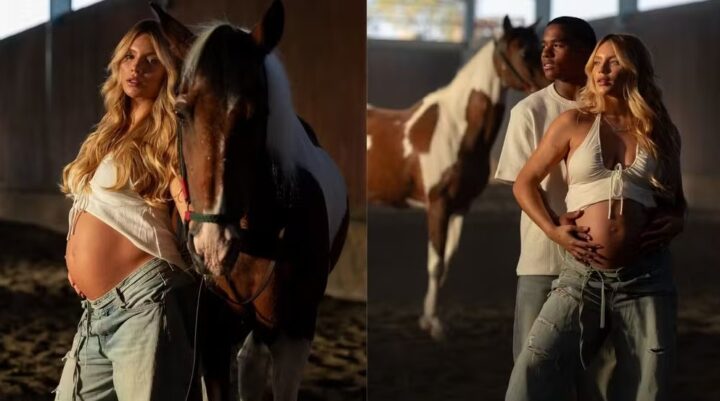 Esposa de Endrick, Gabriely Miranda abre álbum do ensaio da sua primeira gravidez: “Gerando amor”