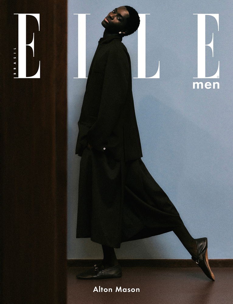 Marca baiana Dendezeiro veste Alton Mason em uma das capas da ELLE Men Brasil