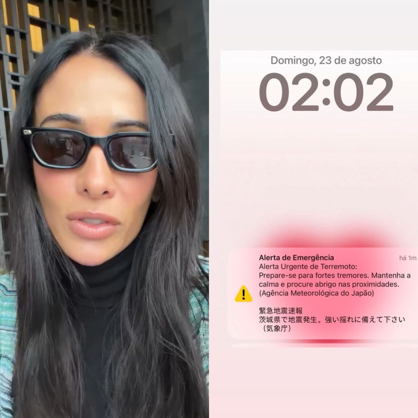 Silvia Braz leva susto com terremoto no Japão: ‘Não entendi o que estava acontecendo’