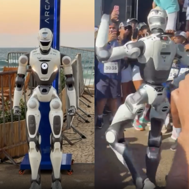 Robô humanoide rouba a cena dançando durante corrida em Salvador; veja vídeo