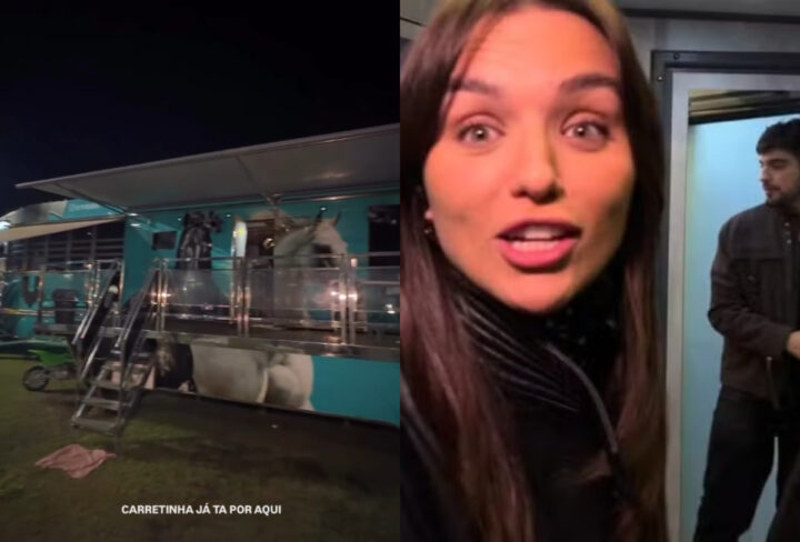 Nattan mostra trailer luxuoso onde ficará com Rafa Kalimann e filha em Barretos