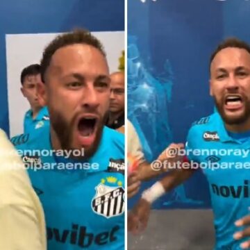 Neymar troca xingamentos com dirigentes do Remo após classificação do Santos; veja vídeo