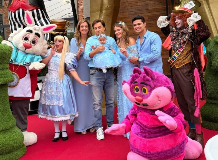 Neta de Tom Cavalcante completa 1 ano e ganha festa luxuosa inspirada em Alice no País das Maravilhas; veja