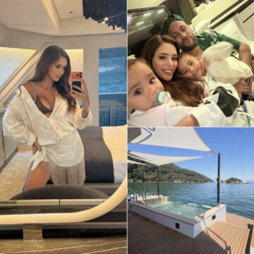 Piscina de borda infinita, baralho e mais: Bruna Biancardi mostra dia de folga com Neymar em iate de luxo