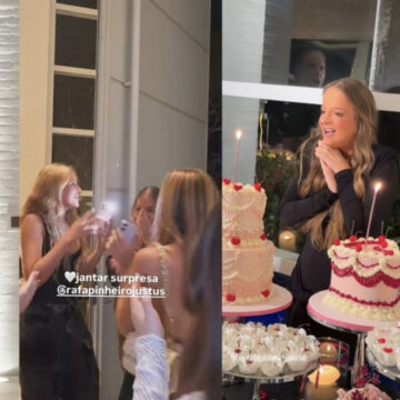 Rafa Justus emociona ao ganhar festa surpresa na casa do pai Roberto Justus; veja como foi