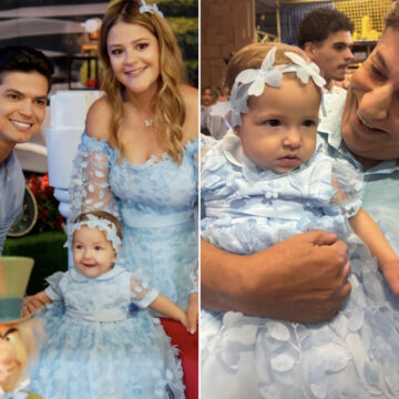 Tom Cavalcante encanta ao mostrar detalhes da festa de um ano da neta Antonella: “Dia inesquecível”