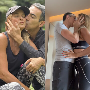 César Tralli compartilha beijo apaixonado com Ticiane Pinheiro e encanta fãs