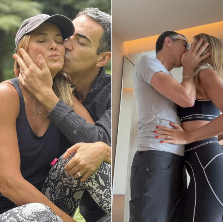César Tralli compartilha beijo apaixonado com Ticiane Pinheiro e encanta fãs