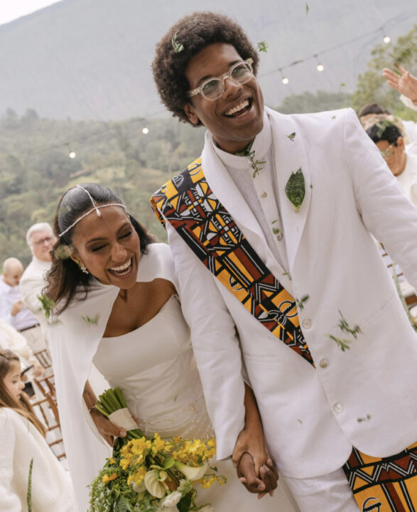 Neto de Gilberto Gil compartilha novos registros do casamento com Carolina Pimentel; veja