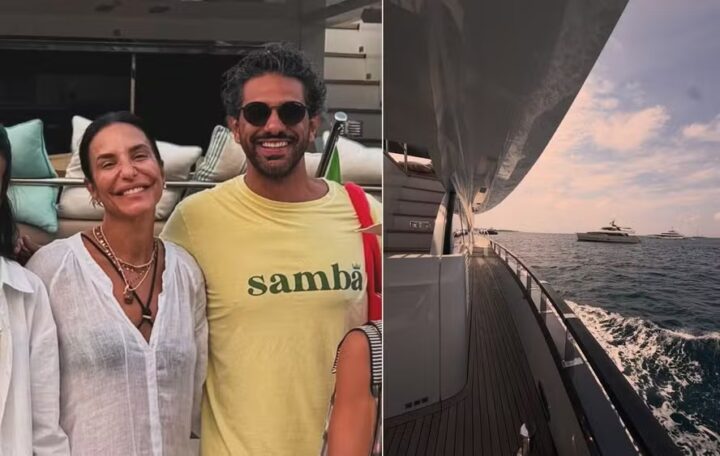 Ivete Sangalo posa com namorado Tiago Maia e família durante férias na França