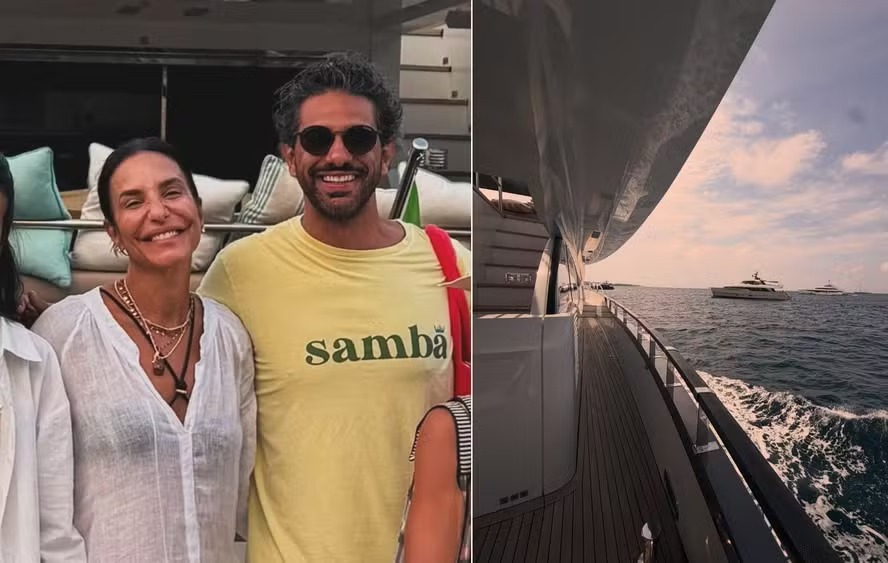 Ivete Sangalo posa com namorado Tiago Maia e família durante férias na França