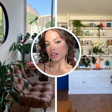 Aos 27 anos, filha de Carlinhos Brown transforma em refúgio apartamento com conceito de ‘floresta urbana’