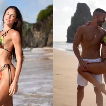 Mari Gonzalez renova o bronzeado em Noronha ao lado de Pipo Marques: ‘Que felicidade’